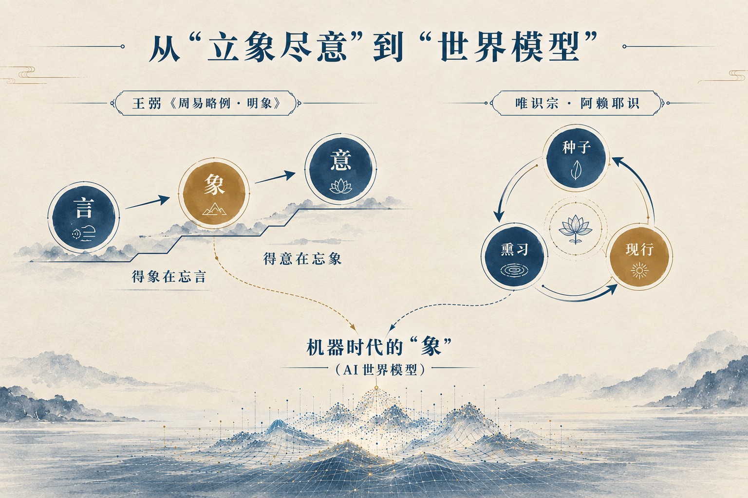 “言—象—意"三级结构与阿赖耶识的"种子—现行"循环